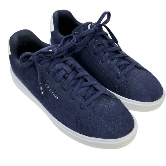 Cole Haan GC Daily Suede Sneaker Navy Blue Crosscourt Womens sz 9 - Picture 14 of 14
